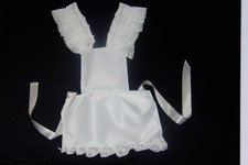 white satin maid apron fancy dress fun run crossdresser