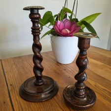 2 Two Antique Barley Twist