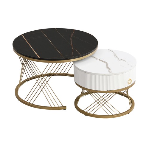 Coffee table round nest - table,