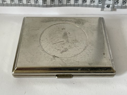 Vintage chrome metal cigarette - chrome,