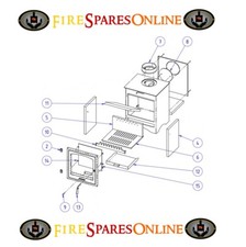 Helios 8 stove spares SELECT Bricks OR Baffle. To Suit Helios 8 NON-ECO Stove