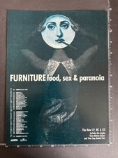 FURNITURE - FOOD SEX & PARANOIA + TOUR 8X12' Original Magazine Advert M144