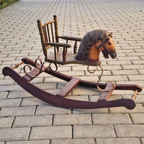 Old wooden horse - wooden,