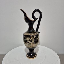 Classical Decorative Greek Vase 24K Gold Trim - Hand Made in Greece 23cm