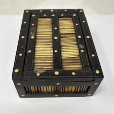 Antique Porcupine Quill Box Sliding Lid