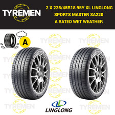 2 X New 225/45R18 95Y XL LINGLONG SPORTS MASTER 2254518 225 45 18 BRAND NEW