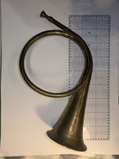 Antique Brass Hunting / Cavalry Bugle Horn – Vintage Signal Instrument