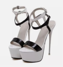 Womens Sexy Sandals Summer High Heels Ankle Strap Pumps Stiletto Club Shoes-Size