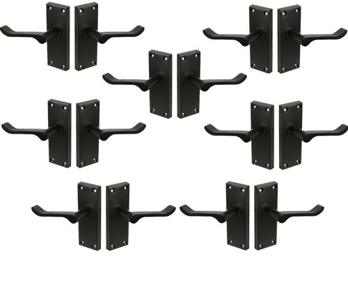 Matt black door handles - , pack