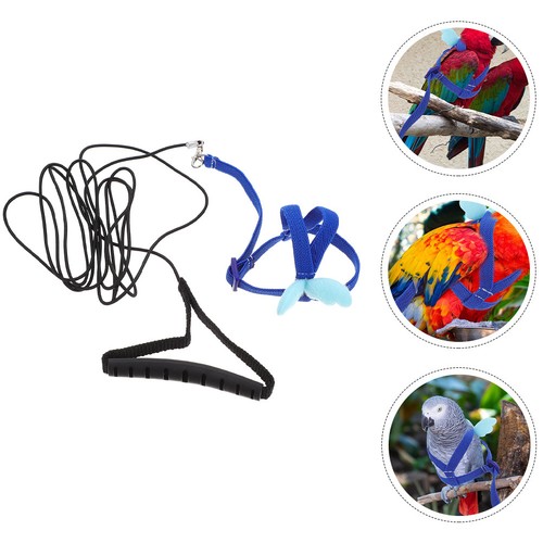 Adjustable blue parrot harness - adjustable,