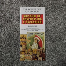 Robert Opie Collection Museum of Advertising & Packaging fold out paper leaflet