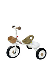 Kids Tricycle 3-Wheel Bike Outdoor Ride-On Trike for Ages 2-6 – White/Khaki