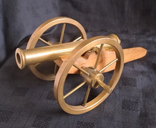 Antique Bronze Miniature Replica Artillery Cannon 27cm Long