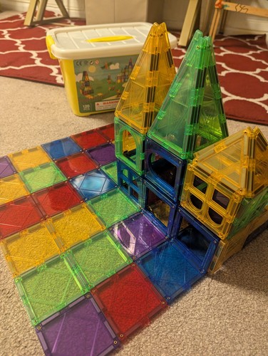 120 piece mega magnetic tiles - mega,