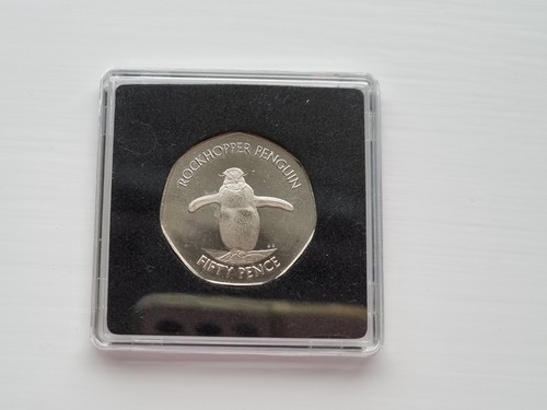 Falkland 2020 penguin 50p coin - penguin,