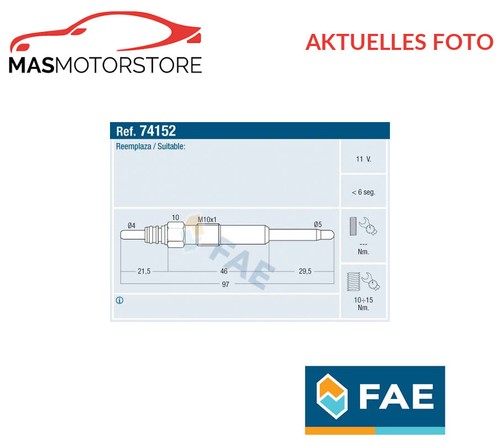 Glow plug plugs fae - glow,
