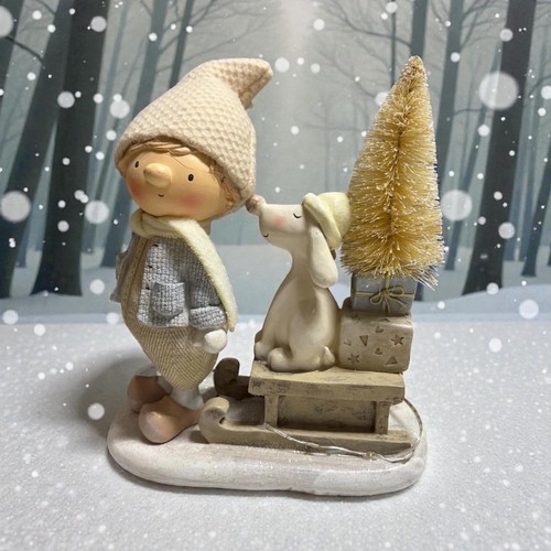 Boy dog sled light - boy, on