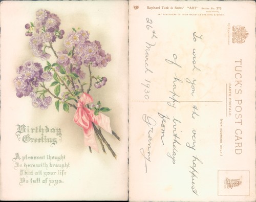 Birthday greeting with flowers