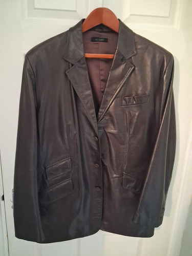Mens brown button - brown, leather