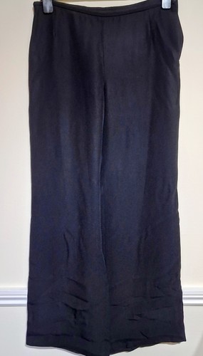 Armani black wide leg trousers