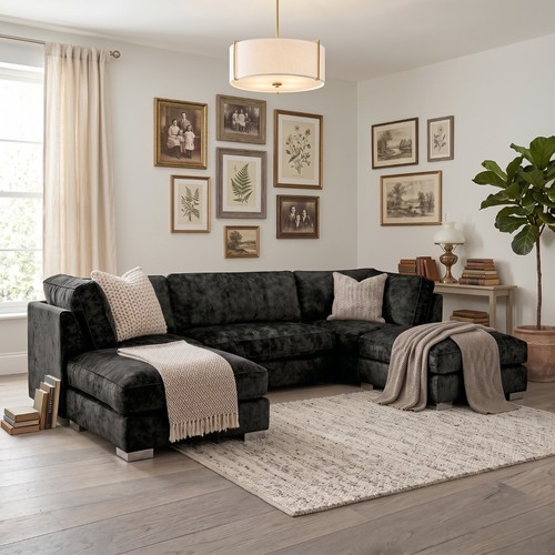 Bishop shape large sofa - u,