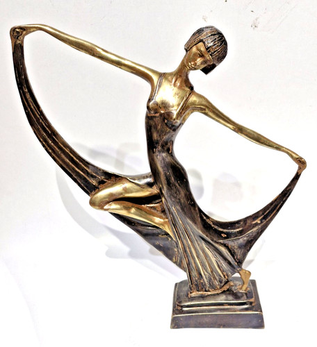 Art deco sculpture dancer - a,