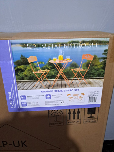 Alpine orange metal - bistro, set