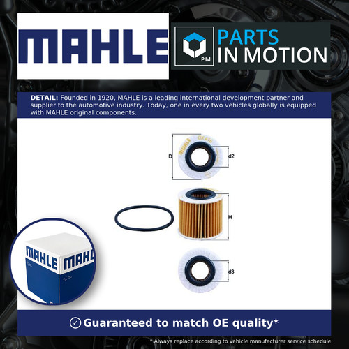 Oil filter ox416d1 mahle - oil,