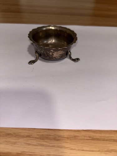 Vintage silver plated salt - plated,