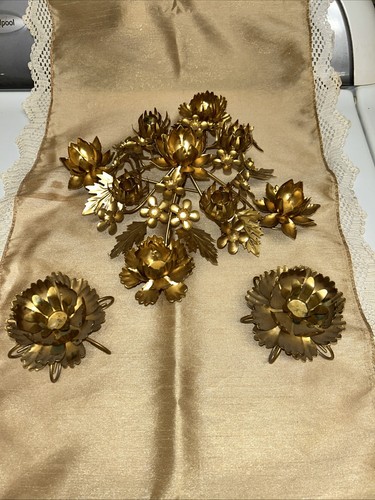 Vintage brass gold candelabra - gold,