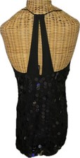 Divided Black Sequin Mini