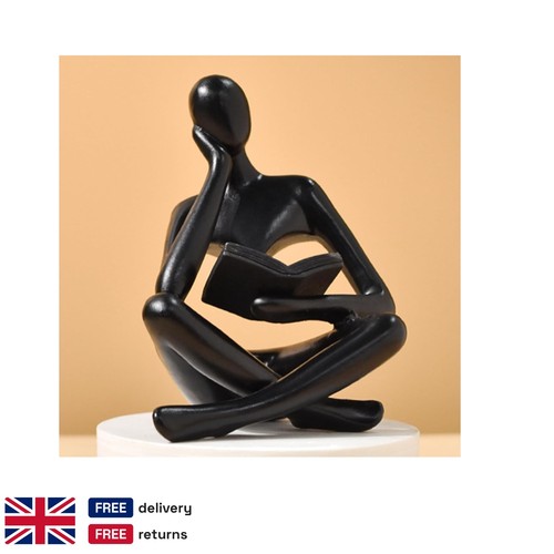 Reading thinker figurine - reading,