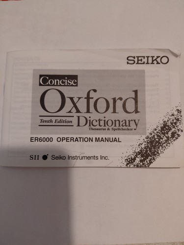 Seiko er6000 oxford dictionary - er6000,