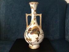 Antique Royal Bonn Vase.Hand Painted.3 Birds sitting on branch.Gilded