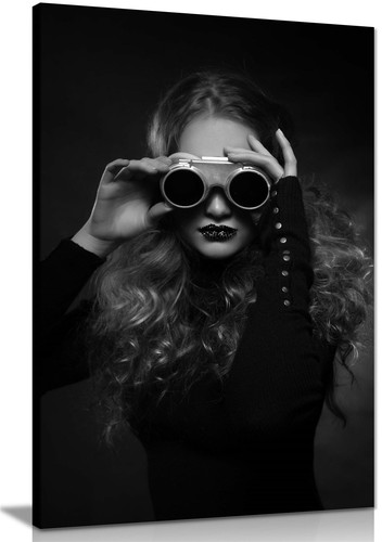 Black white woman - black, vintage