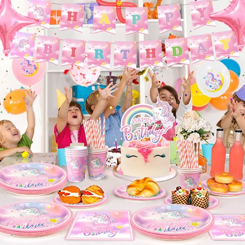 Unicorn party supplies vibrant - unicorn,