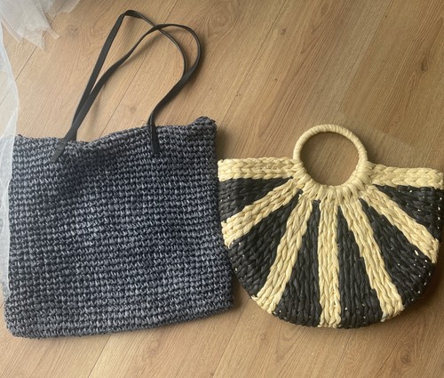 Handmade straw bags s - straw, x2