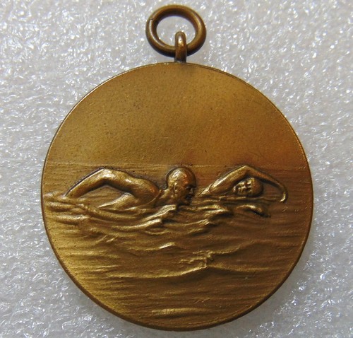 C1930 swimming medal - c1930-40's,