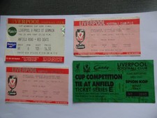 4 Liverpool Ticket Stubs - Cup