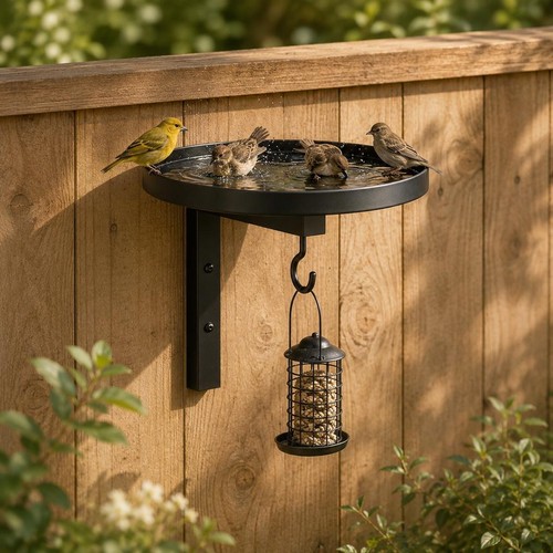 Wall mounted bird bath - wall,