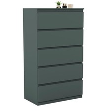 Vida Designs Denver 5 Drawer Chest of Drawers Storage Cabinet Bedroom Furniture