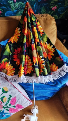 Vintage garden parasol - garden,