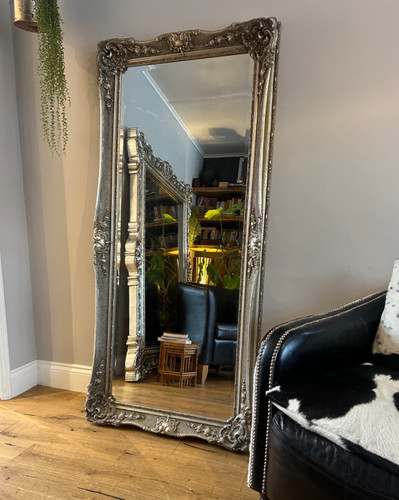 Large wood ornate silver - wood,