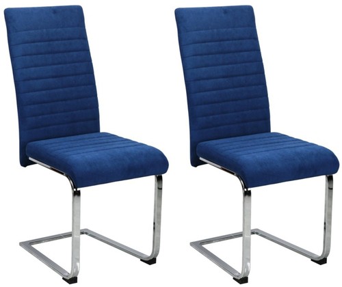Set blue velvet dining - 2,