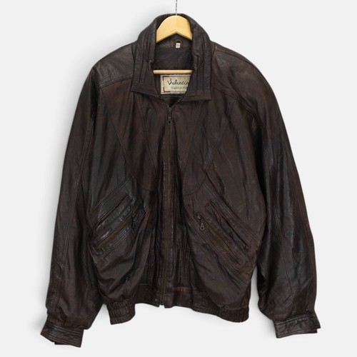 Mens brown leather jacket - leather,