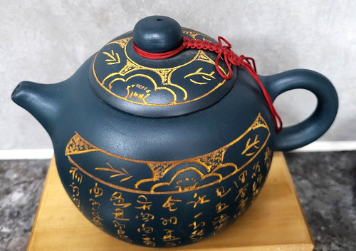 Blue yixing teapot - teapot, with