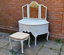 Stunning French Vintage  Dressing Table and Stool