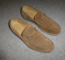 QUALITY RUSSELL & BROMLEY TAN SUEDE DECK SHOES , Size 42