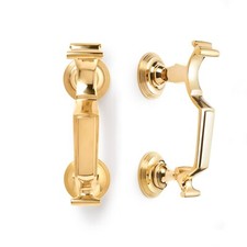 Large Polished Brass Reeded