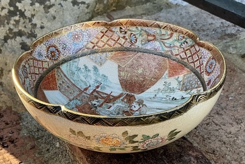 Antique japanese satsuma bowl - japanese,